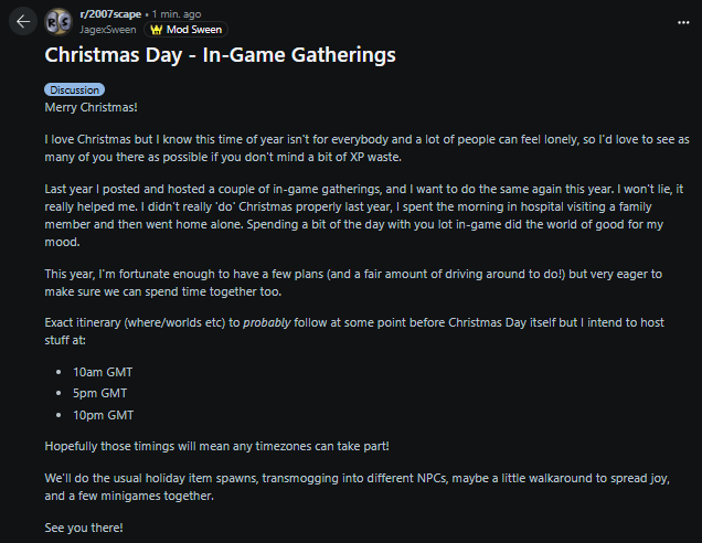 Alec_Sween's tweet photo. Anybody who doesn't have plans on Christmas Day, you won't be alone, I'll be hosting a few events. I'll RT on the day of too. https://t.co/e17116VQzK