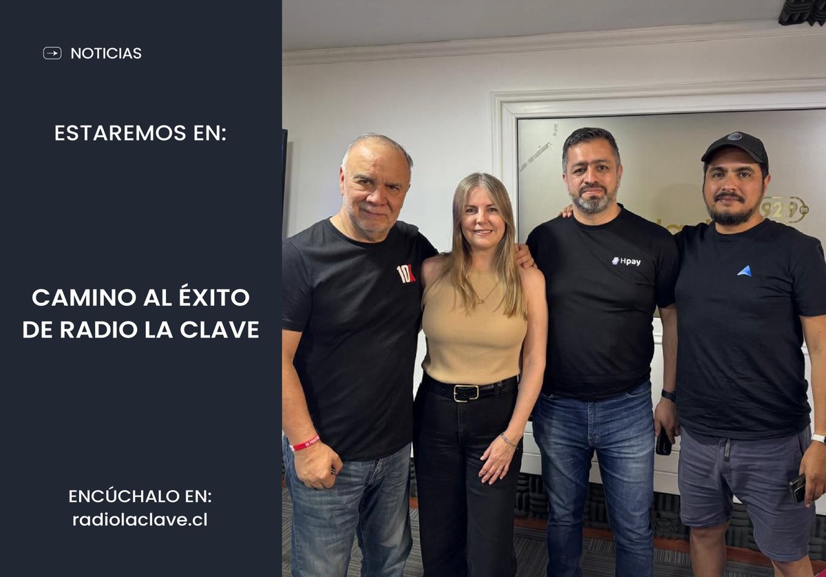 LandscapeCL's tweet photo. Este sábado 21 de diciembre, nuestro CEO Paolo Soto y nuestro CTO Daniel Soto estarán en el programa "Camino al Éxito" de Radio La Clave.

📅 Sábado y domingo a las 12:00 p.m.

Puedes escucharlo en: https://t.co/0lMJsDFuPC

#Landscape #Globot #Hpay #RadioLaClave #Entrevistas https://t.co/nu3G91FJdW