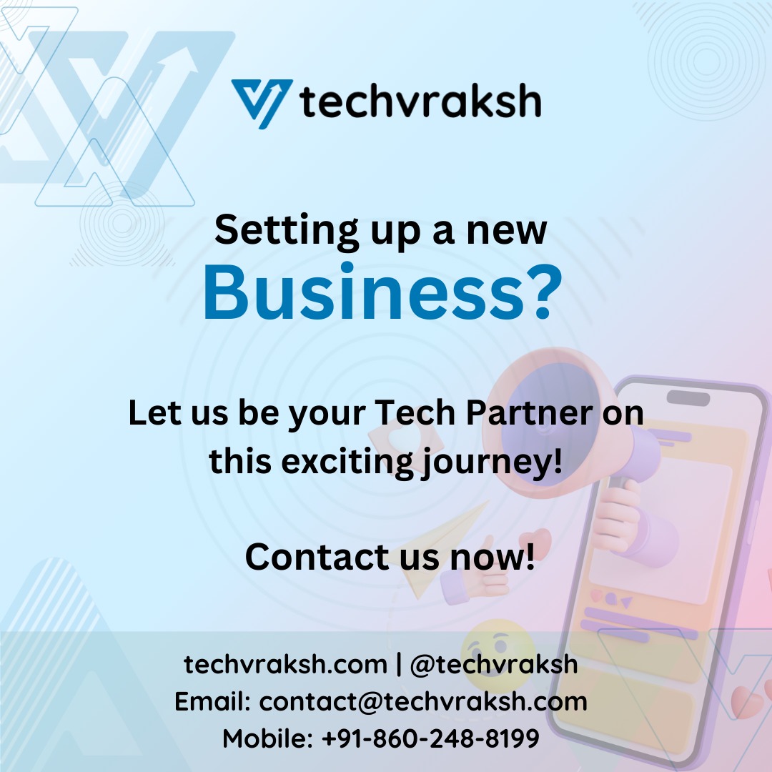🚀 𝗦𝗲𝘁𝘁𝗶𝗻𝗴 𝗨𝗽 𝗮 𝗡𝗲𝘄 𝗕𝘂𝘀𝗶𝗻𝗲𝘀𝘀?
Let us be your Tech Partner on this exciting journey!

✨ 𝗛𝗼𝘄 𝗪𝗲 𝗖𝗮𝗻 𝗛𝗲𝗹𝗽:
✅ Expert Technical Advice
✅ Scalable IT Solutions
✅ Tailored Strategies for Your Business Needs

#BusinessSetup #TechAdvice #TechPartner