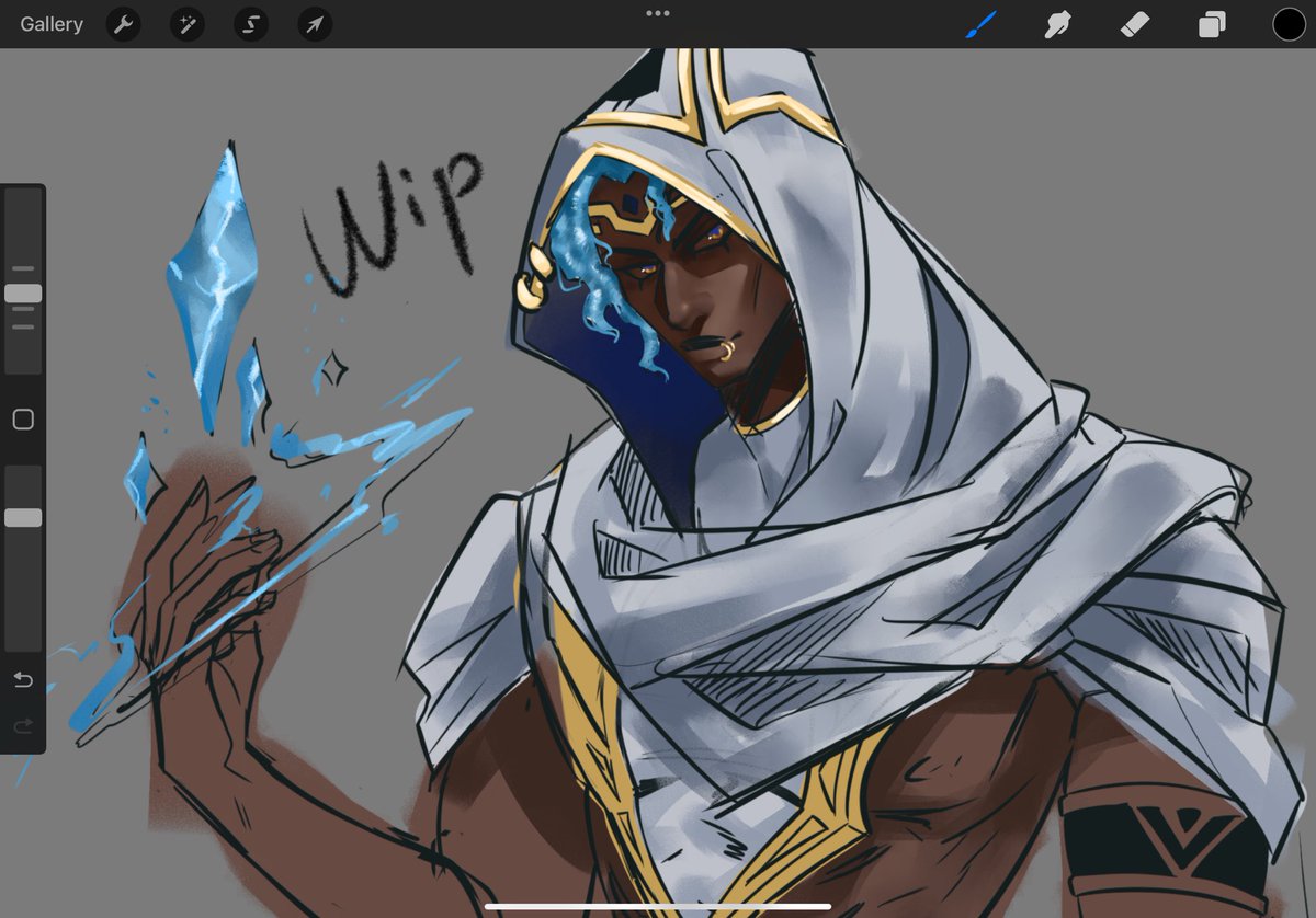 0LHA_0's tweet photo. Next character sketch 

Ice mage ❄️

#illustration #characterdesign #sketch #wip #icemage https://t.co/1fVongYbxQ