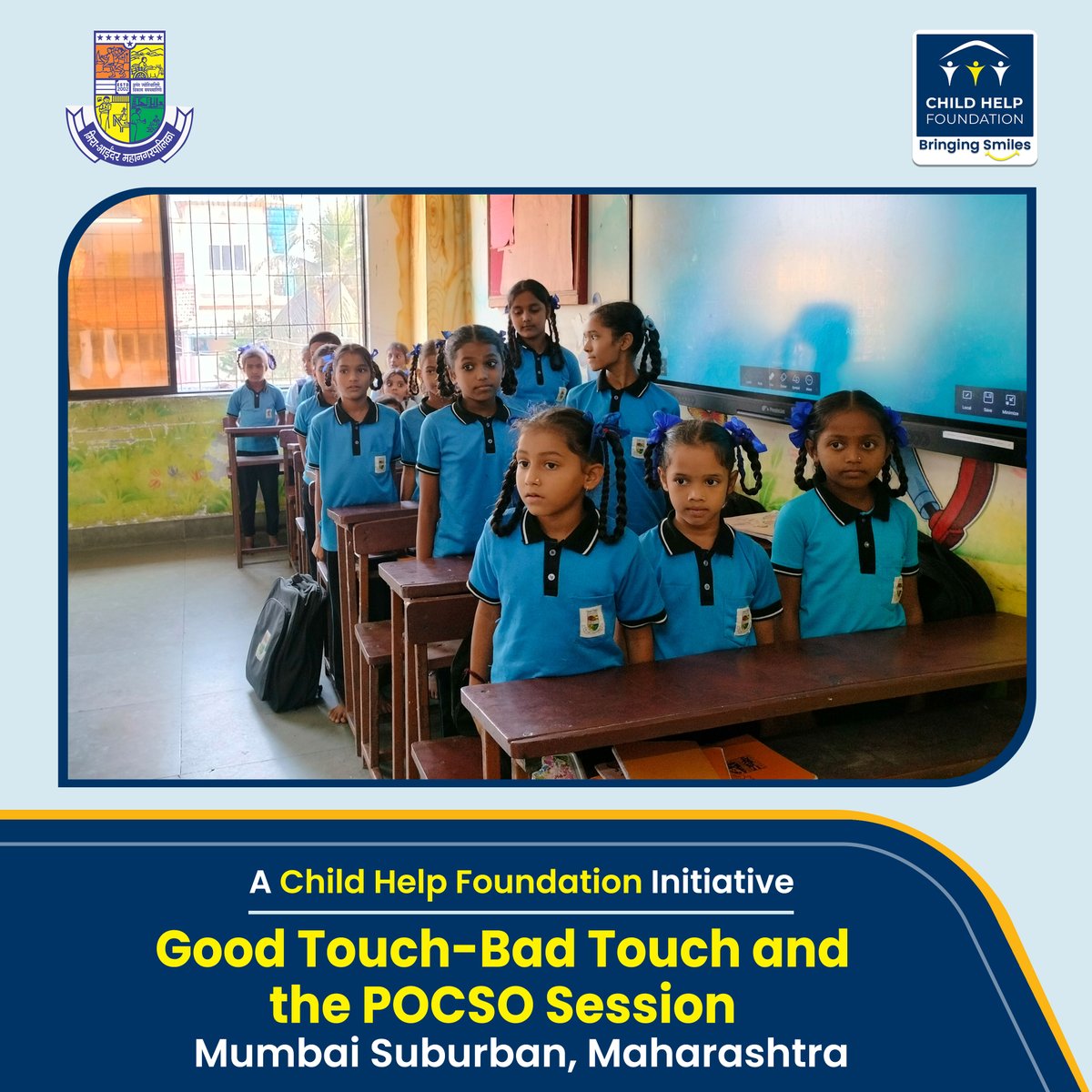 Childhelpindia's tweet image. Child Help Foundation, in collaboration with MBMC, hosted a POCSO awareness session at one of the MBMC School in Morva Bhayander today.
.
.
#ChildHelpFoundation #POCSOAwareness #GoodTouchBadTouch