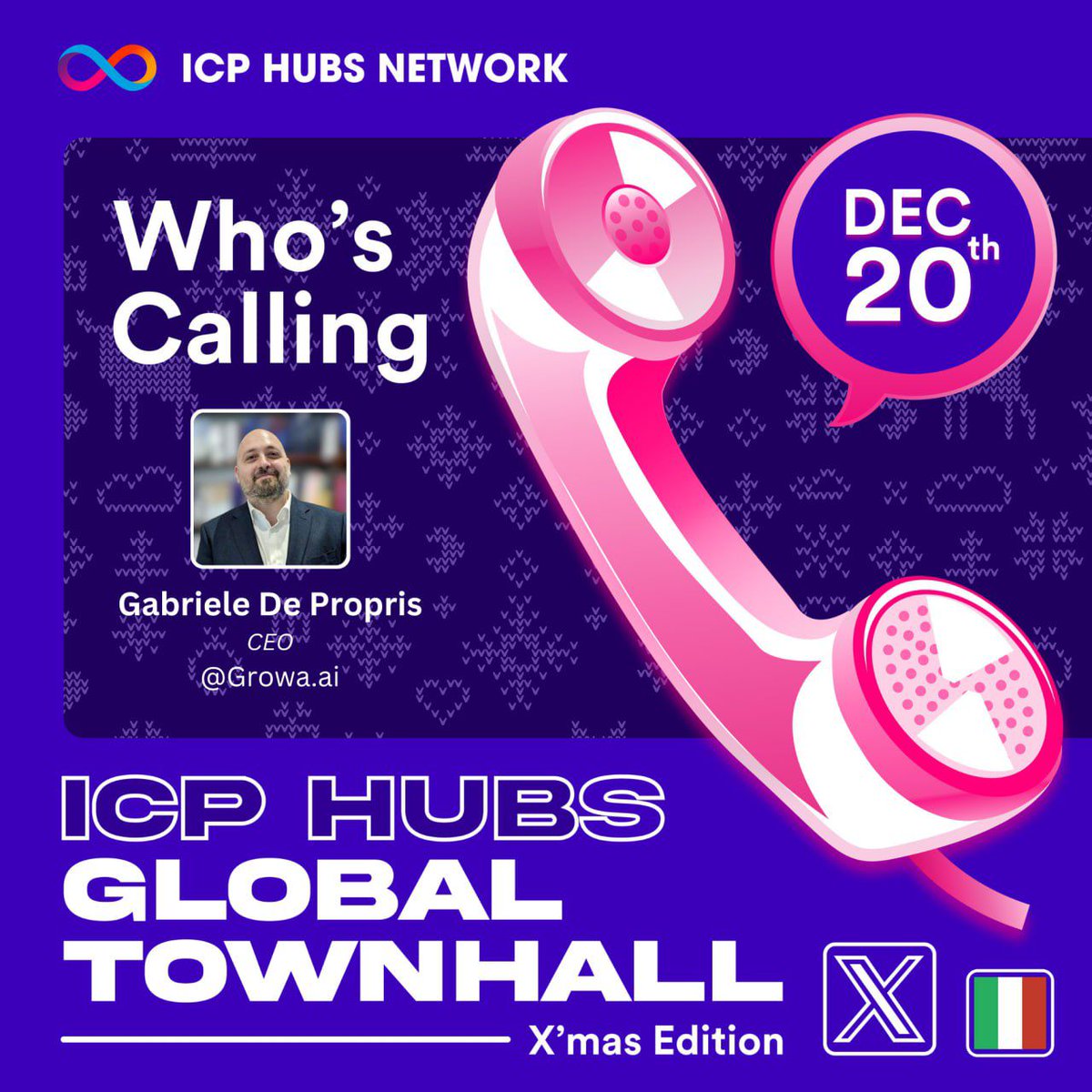Join us Dec 20th 16:00 GMT +1 at the ICP Hubs Global Townhall where we'll showcase how @Growa_ai is transforming agriculture through <a href="/dfinity/">DFINITY</a> technology!

🌱 Smart farming 🔗 Blockchain innovation 🚀 Real-world impact

#ICPHubs #AgriTech #Web3 #blockchain