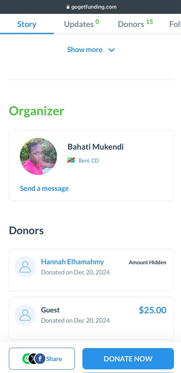 NinaCaresDaily's tweet photo. Bahati’s campaign received two generous $25 donations today! 🕊️ Let’s keep the momentum going—can we match their kindness? Every dollar helps Bahati take another step toward a brighter future. Be the difference today. 💖 #Crowdfunding #SupportBahati https://t.co/oNCbTaauef
