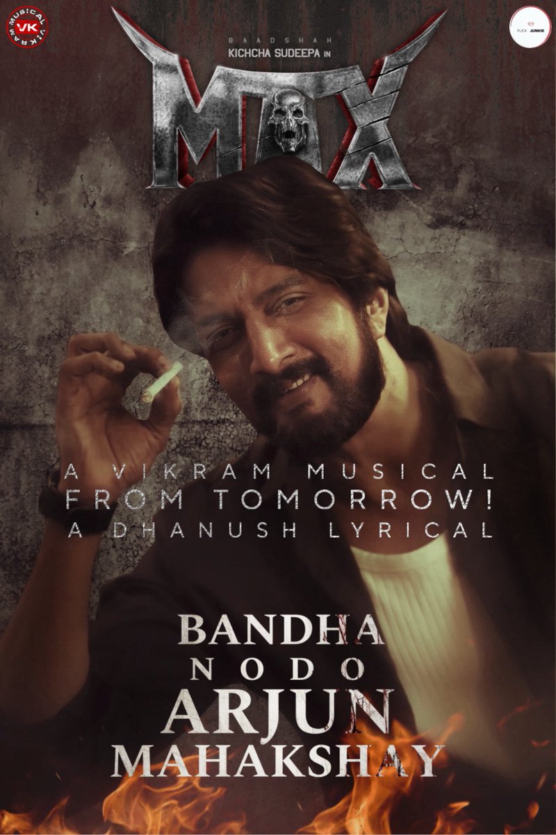 iamvkvikram's tweet photo. Coming Up With #MAXimumPower Tomorrow!❤️🔥🥳
For My Boss @KicchaSudeep 😘
A Vikram Musical❤️
A Dhanush Lyrical❤️
Please Do Share The Poster As Much As Possible #Sudeepians!🥹Need Your Support To Reach #Max Audience!🥹
#MaxTheMovie #MaxMovieOnDec25 @Max_themovie @KicchaSudeep https://t.co/SjtLZzatXC