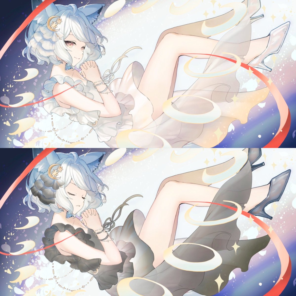 這次畫了瑪麗的原創曲
聽了瑪麗的概念之後
有些想法很快的畫了下來
這首曲像是個藝術品般雕琢精緻
就如她給人的感覺一樣
值得細細品味