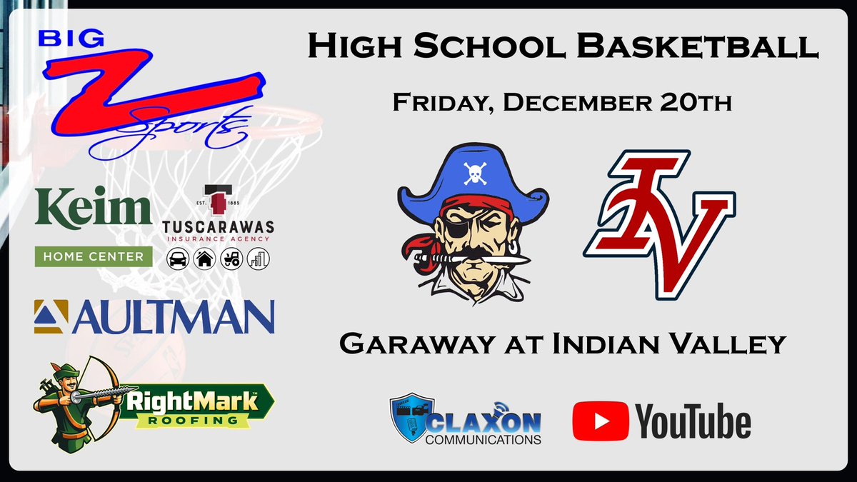 WTUZ BIG Z Sports (@big_zsports) on Twitter photo Basketball coverage rolls on tonight with an <a href="/inter_valley/">InterValleyConference</a> matchup as <a href="/IVBravesHoops/">Indian Valley Boys Basketball</a> welcomes <a href="/GarawayLocal/">Garaway Schools</a> . Listen LIVE on 99.9FM starting at 6pm or watch LIVE 👇🏻
youtube.com/live/ZiIk0Zvn3…
<a href="/EastDistrictAB/">East District (EDAB)</a> <a href="/GarawayAthletic/">Garaway Athletics</a> <a href="/IVBraves/">Indian Valley Athletics</a> Basketball coverage rolls on tonight with an <a href="/inter_valley/">InterValleyConference</a> matchup as <a href="/IVBravesHoops/">Indian Valley Boys Basketball</a> welcomes <a href="/GarawayLocal/">Garaway Schools</a> . Listen LIVE on 99.9FM starting at 6pm or watch LIVE 👇🏻
youtube.com/live/ZiIk0Zvn3…
<a href="/EastDistrictAB/">East District (EDAB)</a> <a href="/GarawayAthletic/">Garaway Athletics</a> <a href="/IVBraves/">Indian Valley Athletics</a>