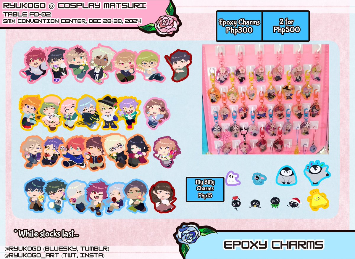 ryukogo_art's tweet photo. [rts❣️]

my cosmatsu 2024 catalogue! i can be found at FD02-FD03 under the 2D Simp Club collective >w0)b✨

🎀a3!, twisted wonderland, ib, identity v, hollow knight, rain world, other misc. series

🔽catalog cont., map in thread

#FanFairatCosplayMatsuri2024 #CosplayMatsuri2024 https://t.co/qkWnYf9PAh