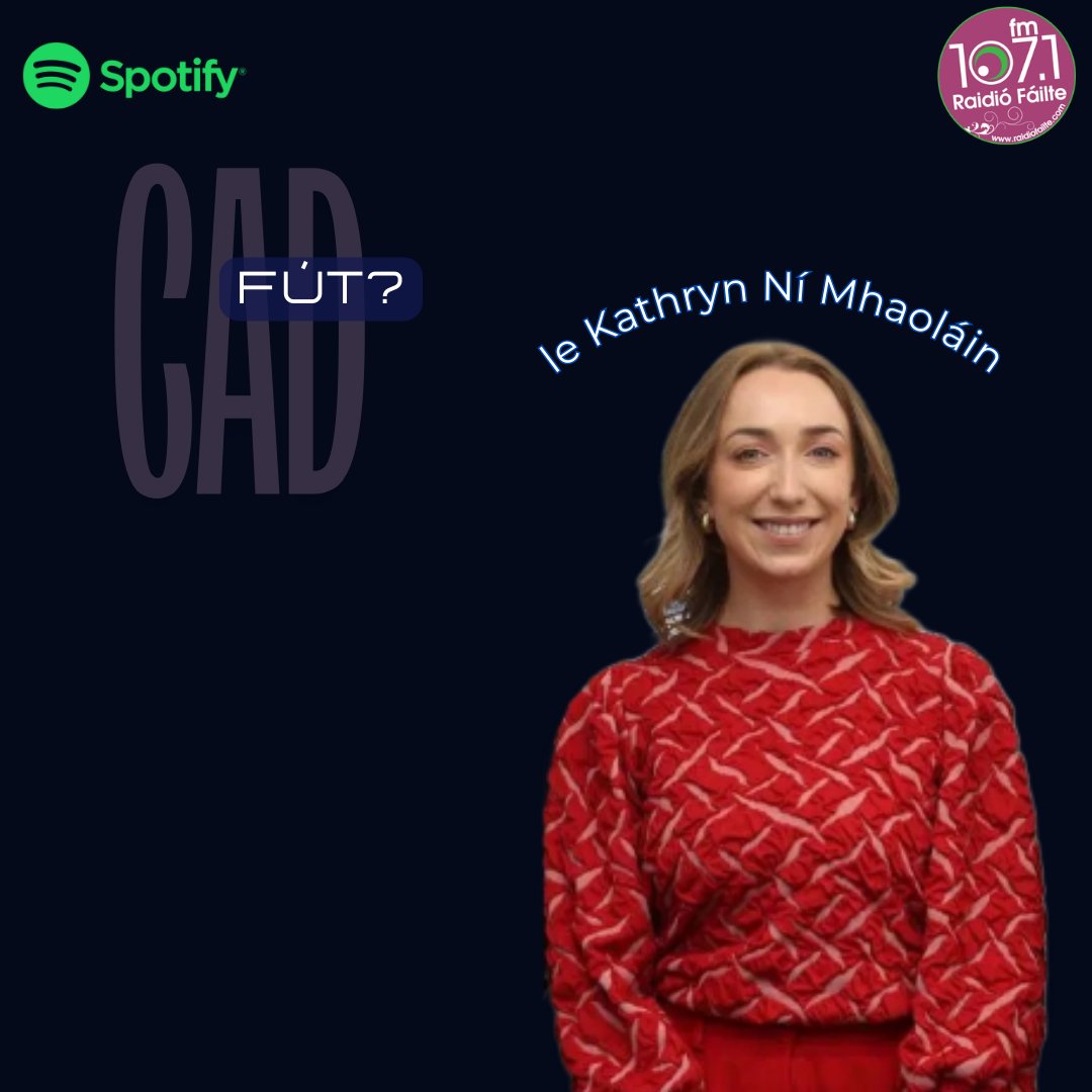 raidiofailte's tweet photo. Cad fút?

Inniu labhraíonn Kathryn Ní Mhaoláin, as Carn Tóchair, le Storm Eaton-Kilgallen ar Raidió Fáilte 107.1FM. 

Is féidir éisteacht le Kathryn ar a 12:00 ar Raidió Fáilte 107.1FM. https://t.co/yGLOJsuFJe