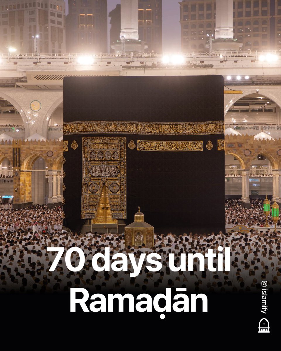 Alhamdhulillaah's tweet image. There are approximately 70 days until Ramaḍān

اللهم بلغنا رمضان