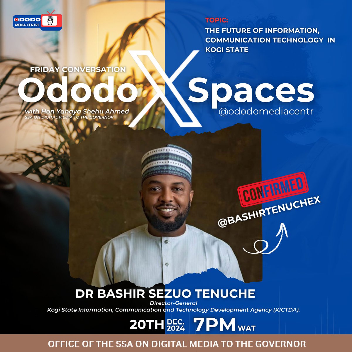 ododomediacentr's tweet image. Exciting news! Today on Ododo X Spaces, we're joined by the amiable Dr. Bashir Sezuo Tenuche @bashirtenuche
Get ready for a thought-provoking conversation.  Don't miss out on the insights and expertise!
#OdodoXSpaces #OdodoIsWorking #MeetOurGuest
#Christmas