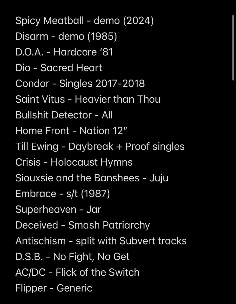 Playlist // Week 51 // 2024 
Pick of the week:  - D.R.I. - Dirty Rotten LP
<a href="/axetogrindcast/">AXE TO GRIND PODCAST</a>