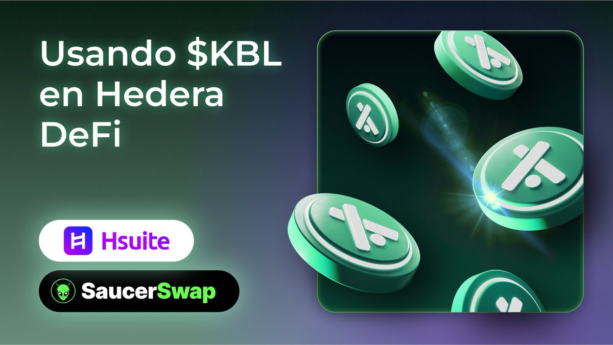 ¿Ya estás usando tus $KBL en el ecosistema DeFi?

El staking oficial de $KBL está en camino, pero mientras tanto, puedes empezar a ganar recompensas aportando liquidez en los principales DEX de <a href="/hedera_ES/">Hedera Español</a>:

<a href="/SaucerSwapEs/">SaucerSwap_ES</a>
@HbarSuite

Más detalles en el próximo post 👇🏻