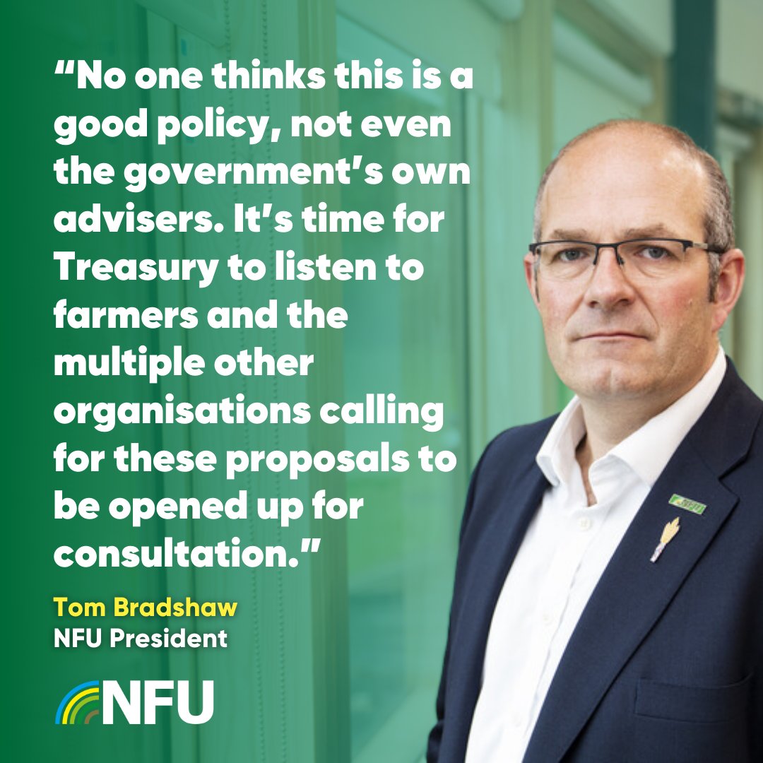 NFU members | The NFU has joined 31 other British trade organisations as a signatory of @FamilyBizUKs letter to the Chancellor highlighting the devastating impact of changes to APR and BPR on the rural economy and family-run businesses.

Read more 👉 ow.ly/5Uwg50Uu8ff
