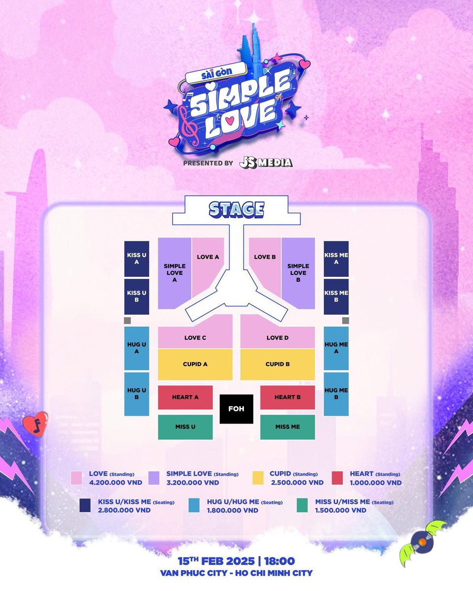 TicketShowVN's tweet photo. SAIGON SIMPLE LOVE 2025 - LINEUP

📅 Time: 18h00 ngày 15/2/2025
📍 Location: Van Phuc City - Ho Chi Minh City
🎫 Deadline: 20 Dec, 2024

Dm us now! 

#SAIGONSIMPLELOVE2025 #SAIGONSIMPLELOVE #DENDEYEU #BAEKHYUN #EXO #EXOL #BANGYEDAM https://t.co/LyEb4R4y2p