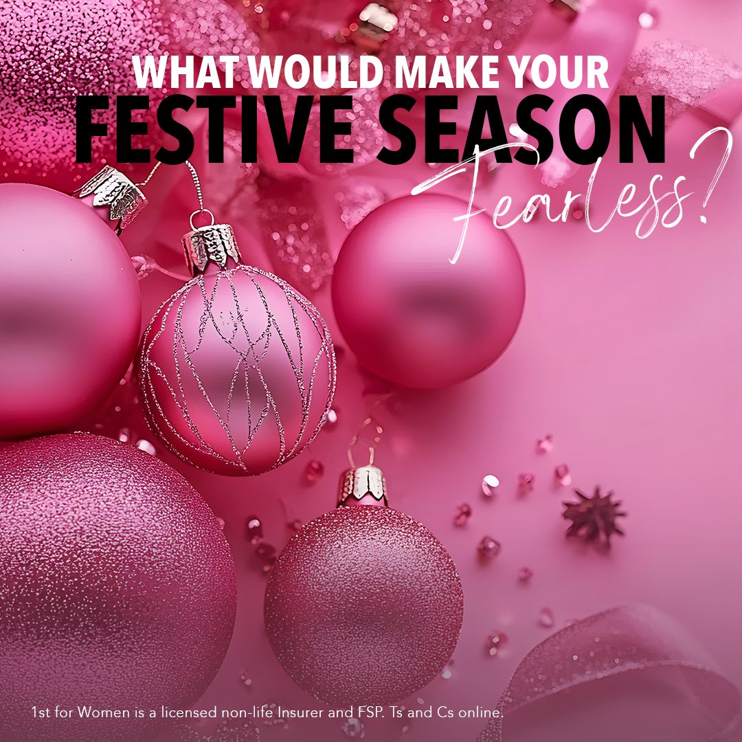 firstforwomen's tweet photo. It’s #FearlessFriday during the festive season. We know you’re busy trying to make this time of the year special. Tell us what’s one thing that would make your festive season fearless in the comments below!

#Choose1stForWomen #ChooseFearless https://t.co/lAWxUeeOWQ
