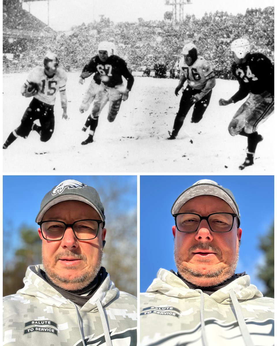 AndreasHgott's tweet photo. Von wegen Salute to Service. Anniversary Gear zum „The Philly Blizzard“, NFL Championship Game 1948. Philadelphia Eagles 07 - Chicago Cardinals 00 🦅⛄️🏈 #nflchamps #wecallitaklassiker #philadelphiaeagles #jockwasherpodcast #thegermanatmizzou https://t.co/tVcXRGP9E4