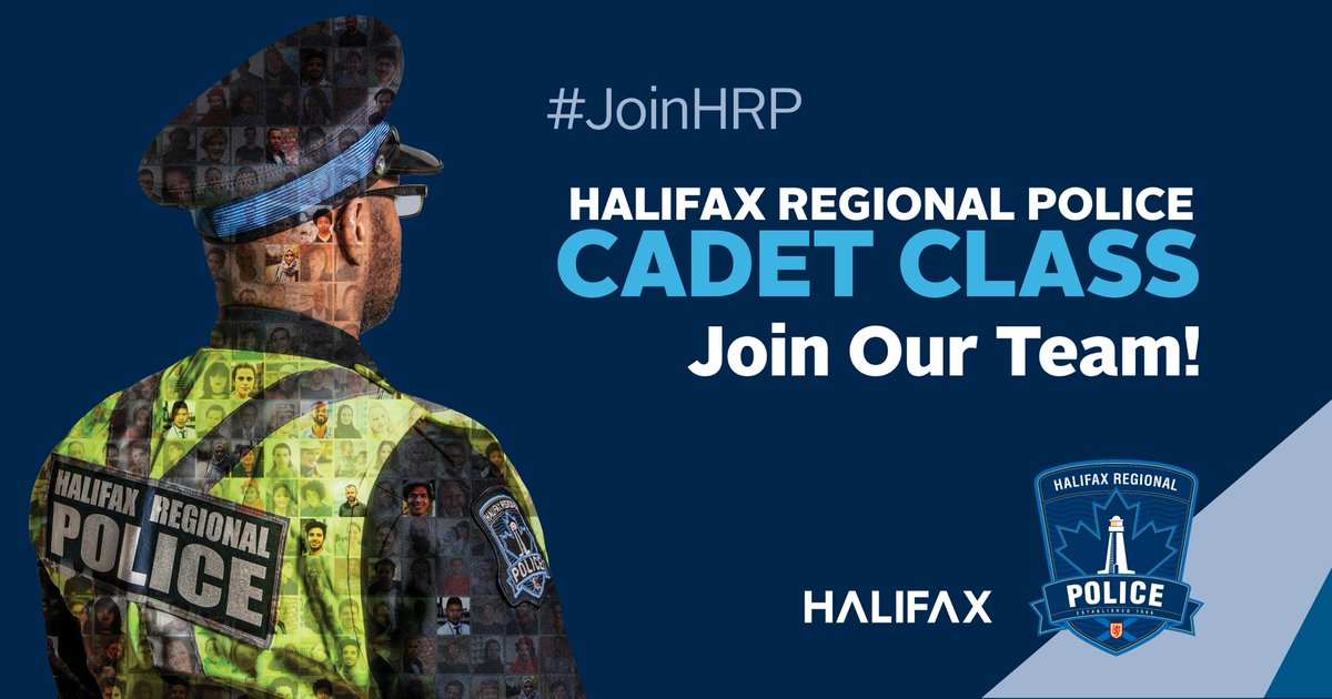 HfxRegPolice's tweet photo. APPLY NOW: Competitive salaries and a great benefits package, consider starting your police training with @HfxRegPolice. We are recruiting for the 2026 cadet class. @JoinHRP, apply online: https://t.co/kqddv8nMcI https://t.co/ziwJpt4hDo