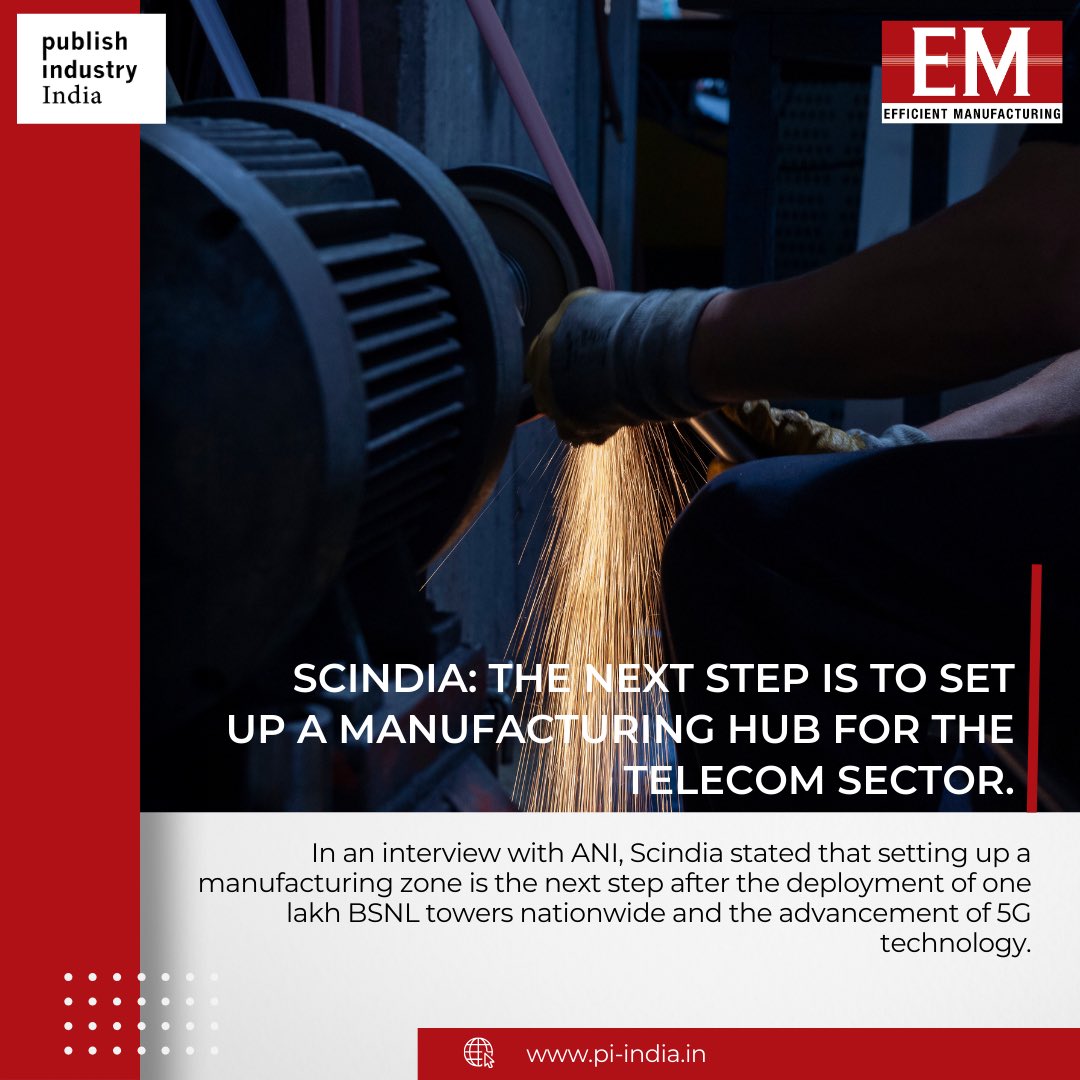 Union Minister Jyotiraditya Scindia emphasized India's significant progress in the telecom sector, advocating for a dedicated telecom manufacturing zone akin to Special Economic Zones (SEZs).