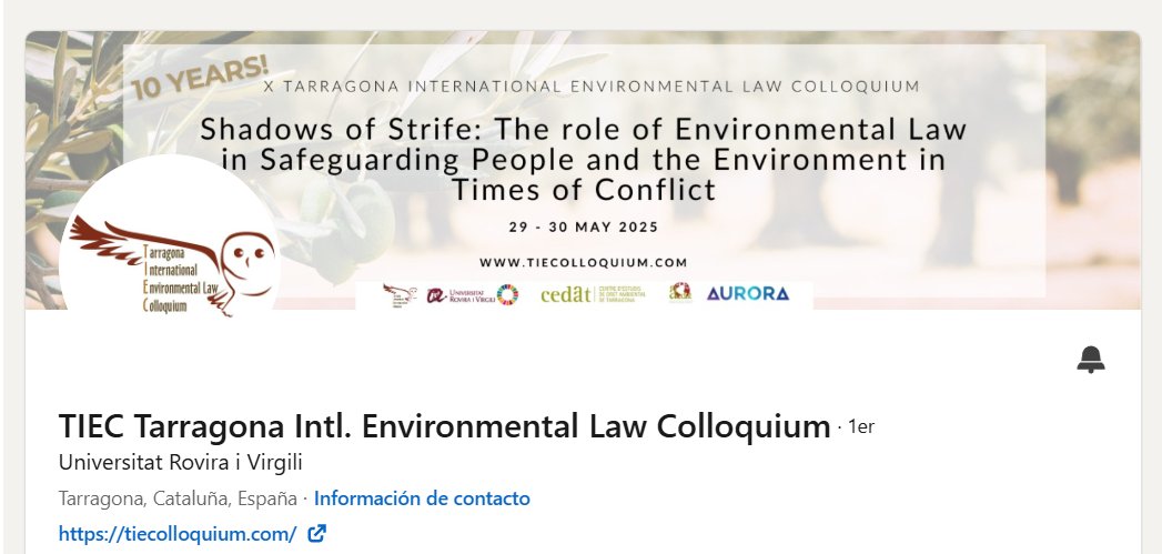 Tarragona Intl. Environmental Law Colloquium tweet media