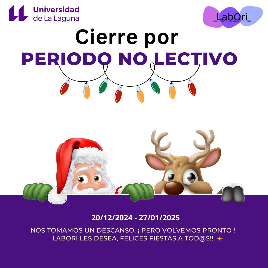 laboriull's tweet photo. ✨🎄Les informamos que LabOri permanecerá cerrado durante el periodo navideño.

¡Aprovechamos para desearles unas felices fiestas y un próspero año nuevo!🎅 https://t.co/XMhG4LcZDj