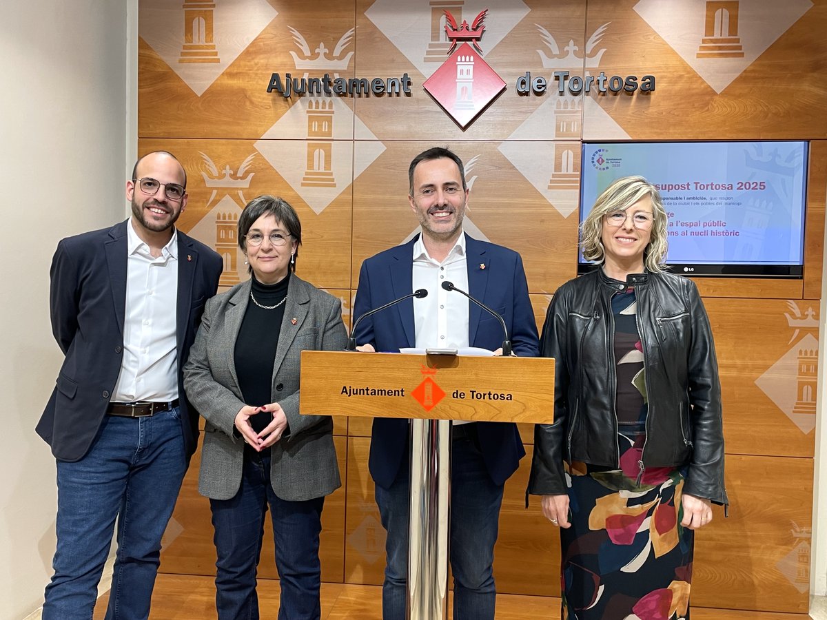 HISENDA | 📣 El pressupost de l'Ajuntament de Tortosa pel 2025 centra la inversió en:
🏠habitatge
🚧espai públic
⛩️ciutat històrica

🧵(1/2)