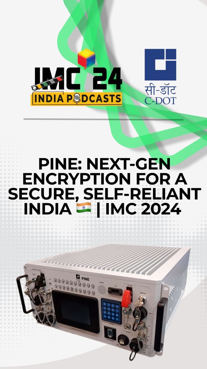 exploreIMC's tweet image. Meet PINE – an advanced FPGA-based encryption solution by @CDOT_India  exhibited at  #IMC2024 @IndiaPodcasts 

 Ensuring secure connections and supporting #AtmaNirbharBharat , all developed in India 🇮🇳

#PINEEncryption  #CyberSecurity  #MadeInIndia  #TechInnovation @DoT_India…