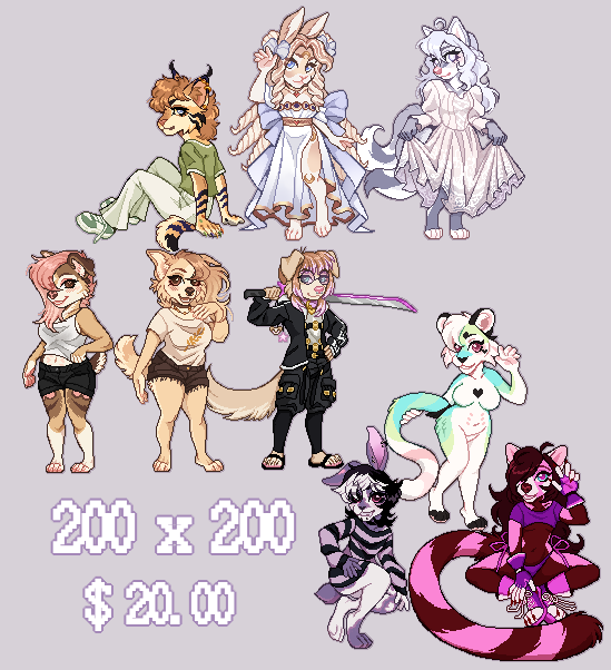 HazeICharm's tweet photo. I am re-opening my pixel commissions for 2️⃣0️⃣! 
DM or comment. https://t.co/ew9JuALEdT
