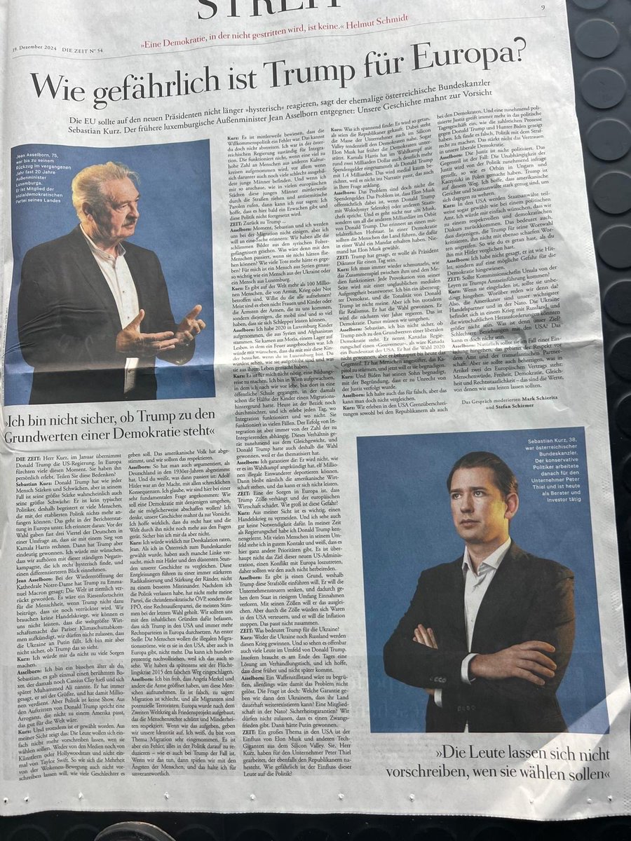 Claudia Reiterer (@reiterec) on Twitter photo Diesselben Ex-Außenminister <a href="/Jean_Asselborn/">Jean Asselborn</a> <a href="/sebastiankurz/">Sebastian Kurz</a> zu Trump wir in meiner Sendung den US-Wahlen. Sehr interessantes Gespräch in der aktuellen DIE ZEIT Diesselben Ex-Außenminister <a href="/Jean_Asselborn/">Jean Asselborn</a> <a href="/sebastiankurz/">Sebastian Kurz</a> zu Trump wir in meiner Sendung den US-Wahlen. Sehr interessantes Gespräch in der aktuellen DIE ZEIT 