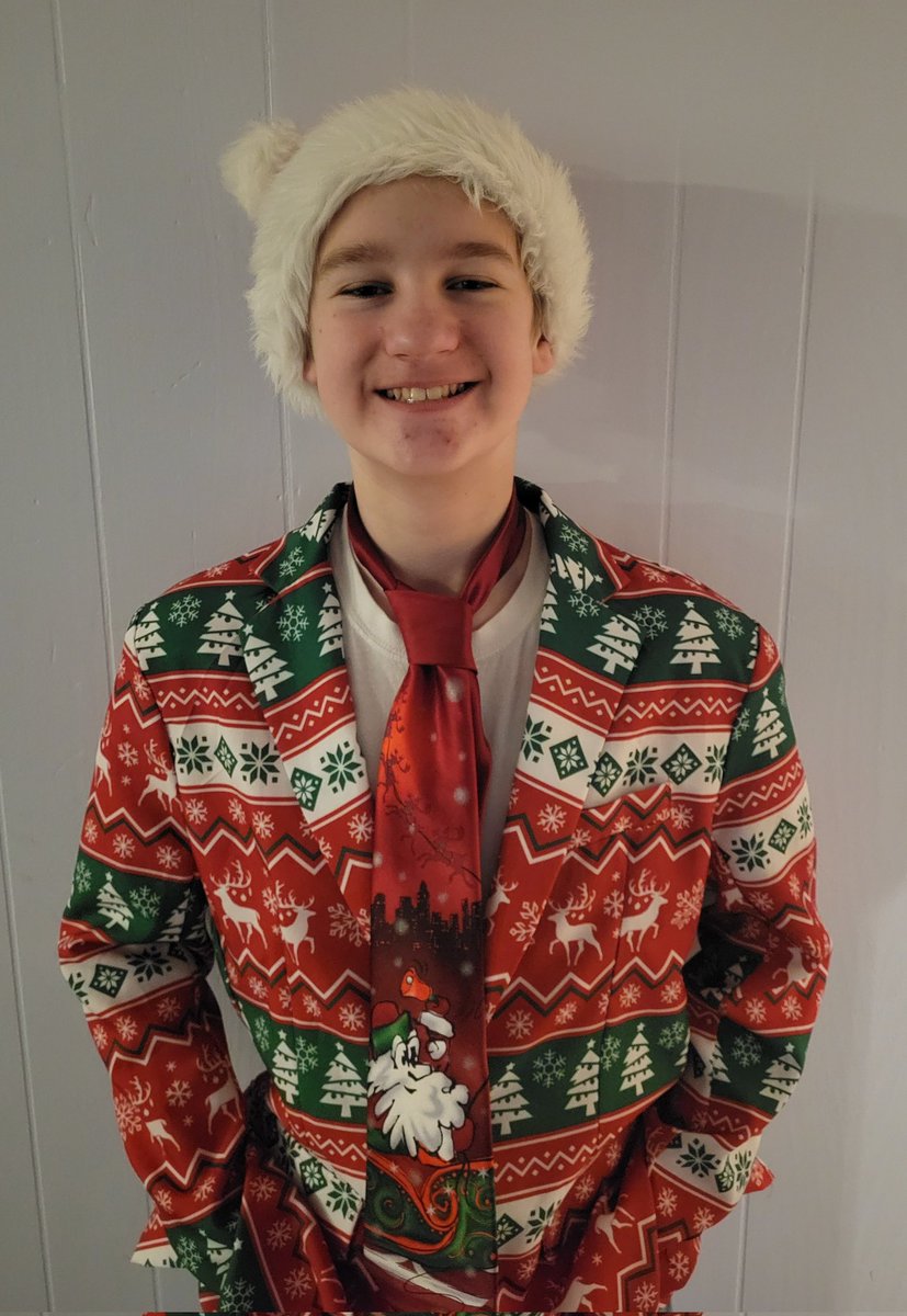 ARSonger's tweet photo. The boys are ready for Ugly Xmas Sweater/Shirt Day today! @cheetahstweet @plainsjrpto https://t.co/0qVYl08Vjc