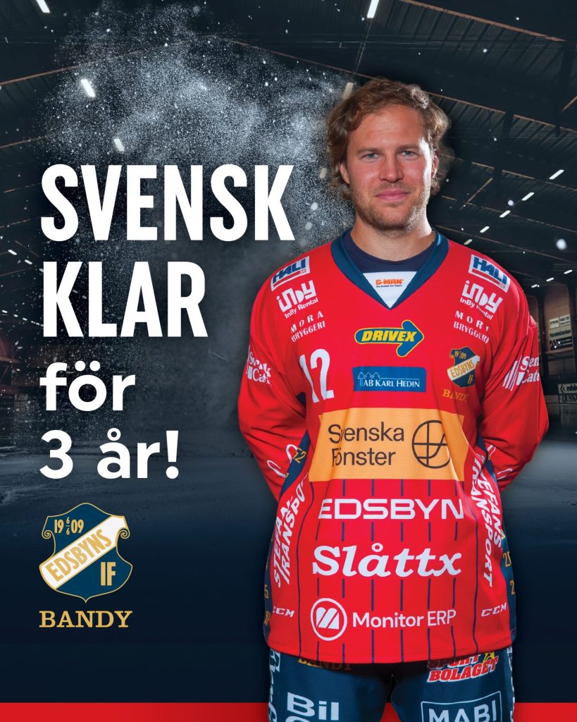 Bandybyn's tweet image. 🇸🇪 TRE ÅR  🇸🇪

Jocke Svensk är klar för tre nya år i Edsbyns IF 🤝

Läs mer på bandybyn.se/2024/12/20/spe…
#Svbandy #Miljonklubben