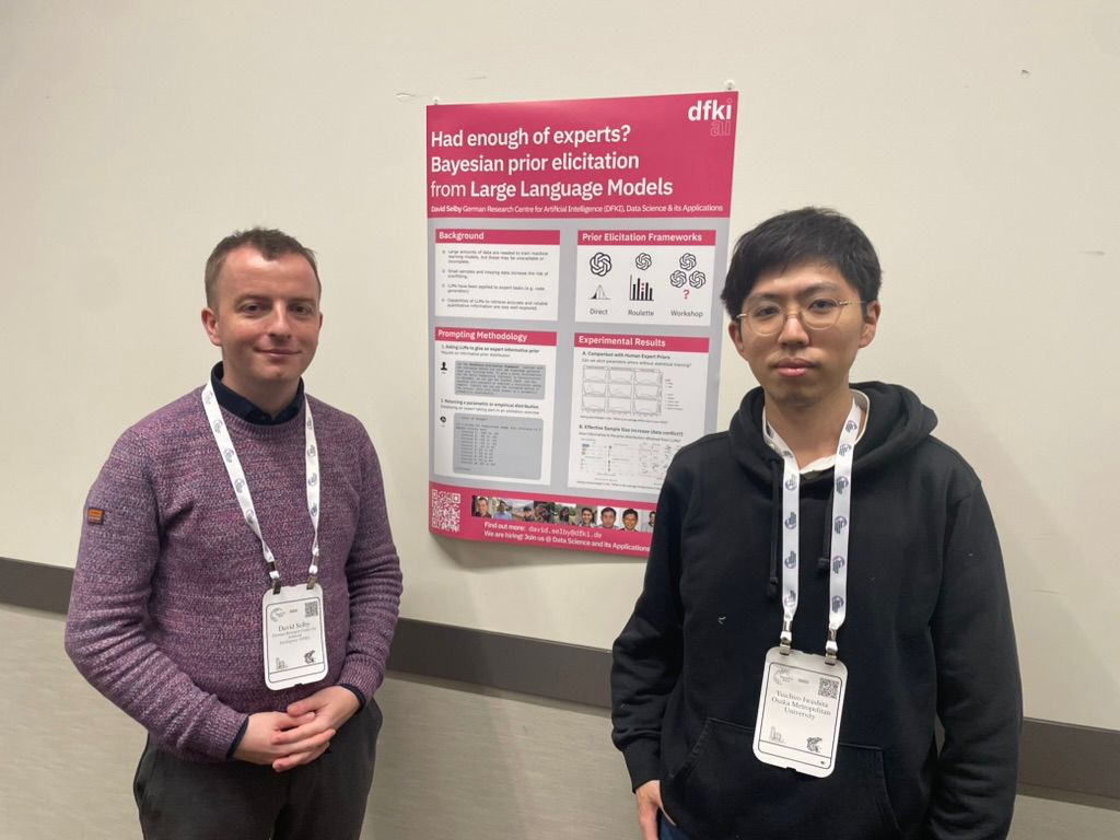 Pleased to present our poster at #NeurIPS2024 workshop on Bayesian Decisionmaking and Uncertainty! 🎉 Our work explores using large language models for eliciting expert-informed Bayesian priors. Elicited lots of discussion with community too! Check it out: neurips.cc/virtual/2024/9…