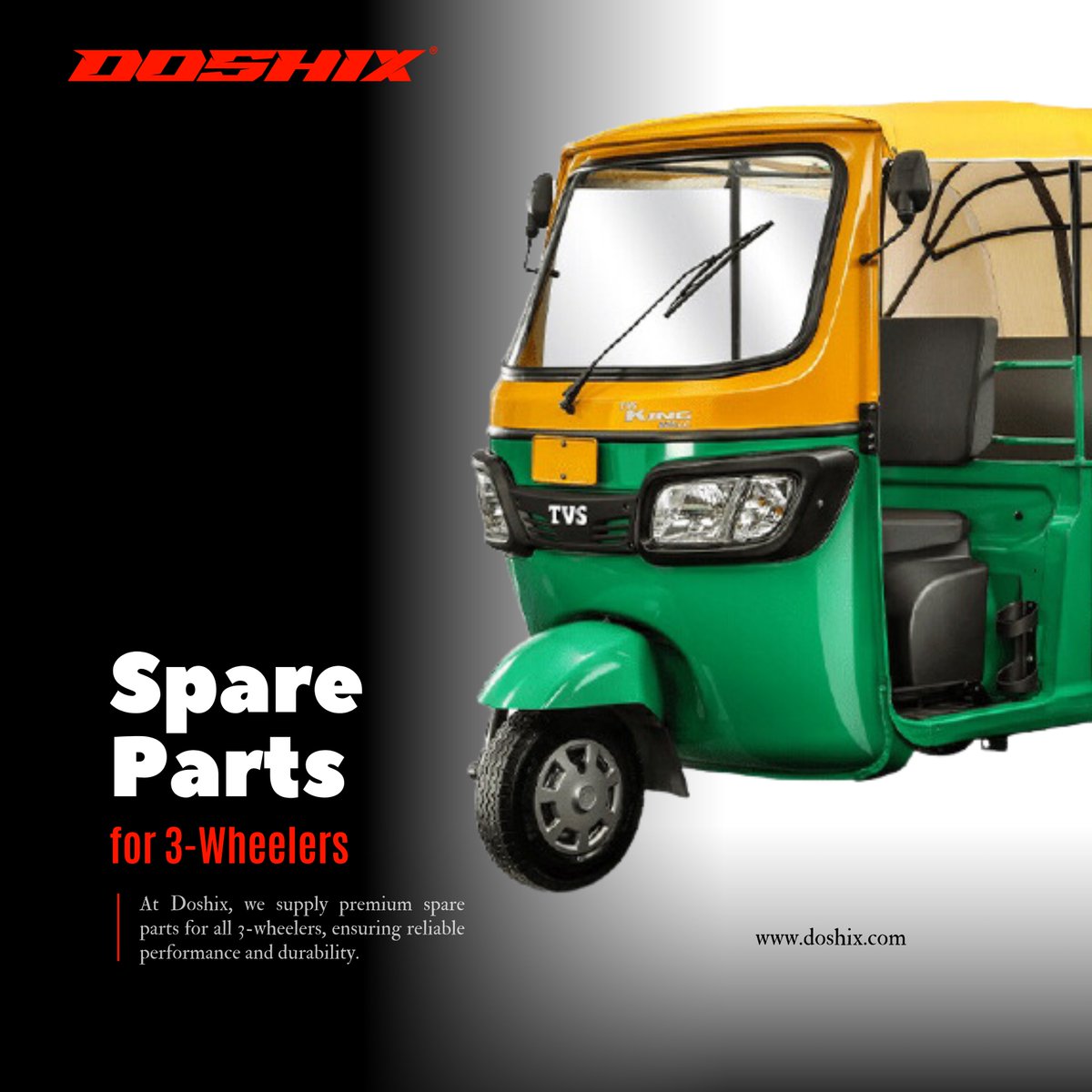 doshixautoparts's tweet image. Buy 3 Wheeler Spare Parts from Doshix.
Upgrade your Vehicle with us.

For Enquiry,
Contact us on info@doshix.com
Visit us on doshix.com

#doshix #3wheeler #spareparts #autoparts #export