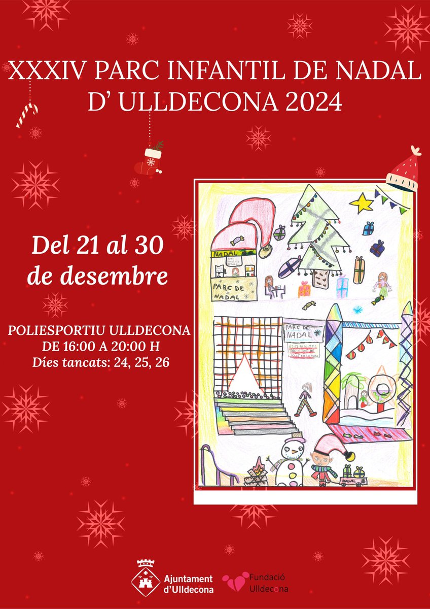 Parc Infantil de Nadal #Ulldecona Del 21 al 30 de desembre 2024
