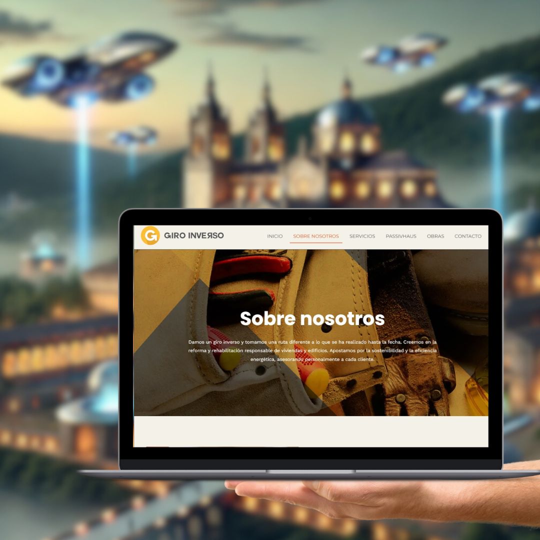 Si tienes una empresa de construcción, puedes hacer como Giro Inverso, a quienes les hemos creado su página web gracias a #LadinamoKitDigital 💻🌐. Muestra tus proyectos de rehabilitación y construcción de forma profesional y llega a más clientes.
