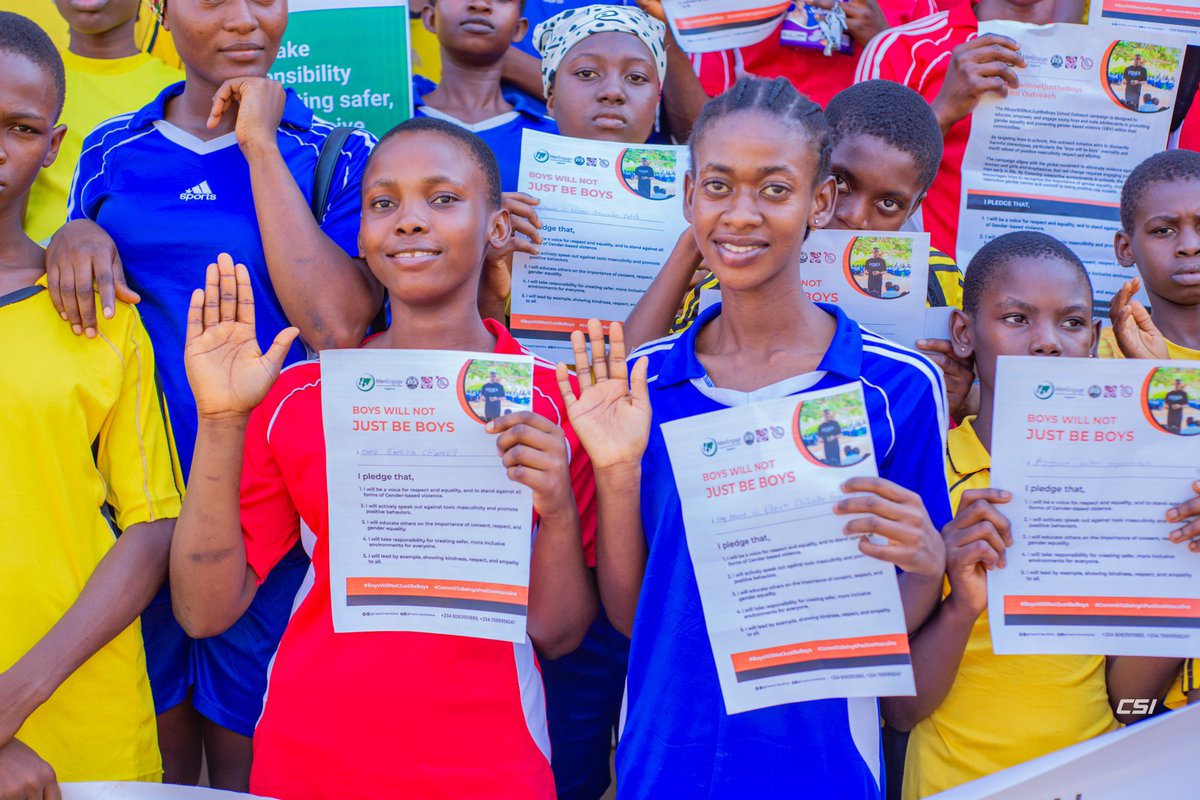 Guided boys &amp; girls with disabilities at Special Education Center Enugu on respect, empathy &amp; accountability at #BoysWillNotBeBoys outreach. We tackled positive masculinity, GBV, respect, allyship &amp; menstrual health. Change starts here. #EndGBV #GenderEquality