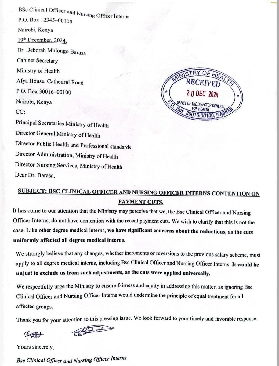 We receive what we are entitled to when our pay is in line with the amount of work we accomplish; it is not a favour. As a result, we instruct <a href="/MOH_Kenya/">Ministry of Health</a> to pay NOIs as per group K ASAP. We should be gearing towards getting a pay increase  now.
#JusticeforBscCOIsandNOIs