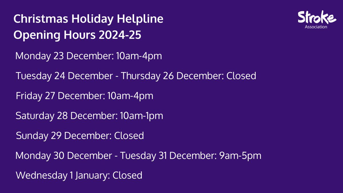 Stroke Association (@thestrokeassoc) on Twitter photo If you need support this #Christmas, you can get in touch with us on 0303 3033 100 and helpline@stroke.org.uk.
Our Online Community is also available 24/7 and is a great way to connect with others who have experience of stroke: bit.ly/3LGtKiA If you need support this #Christmas, you can get in touch with us on 0303 3033 100 and helpline@stroke.org.uk.
Our Online Community is also available 24/7 and is a great way to connect with others who have experience of stroke: bit.ly/3LGtKiA