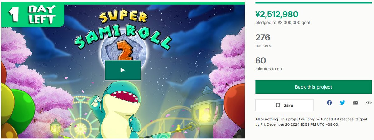 We just entered the LAST HOUR of the campaign! 🙀