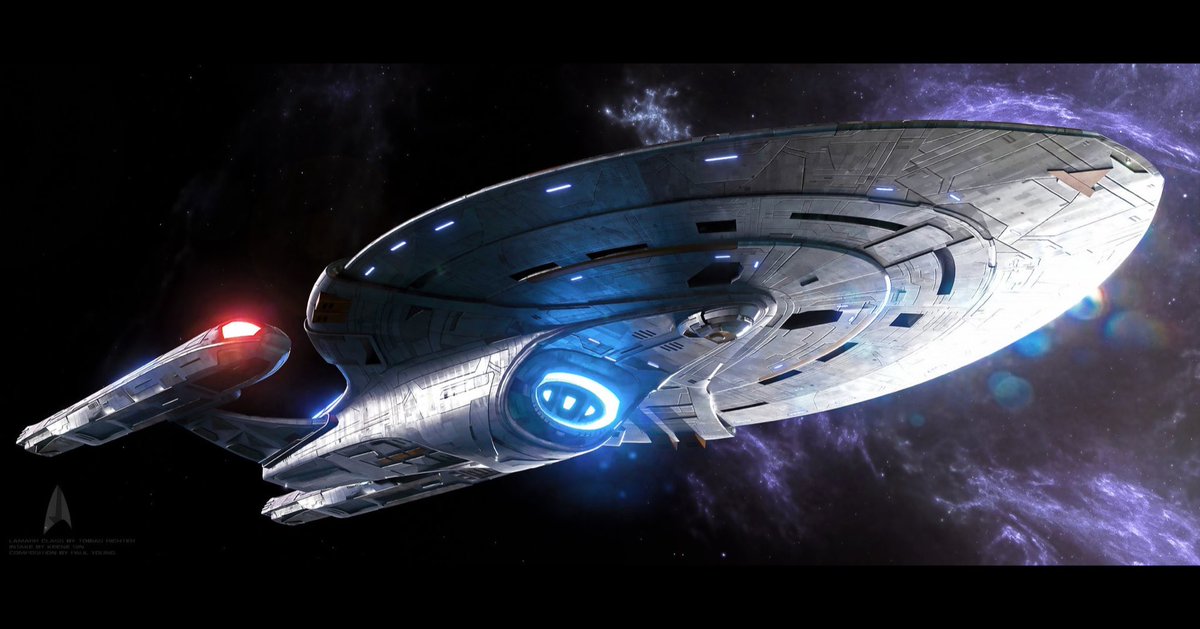 startrek_ships's tweet photo. Finally, a good look at the #LamarrClass USSVoyager—A thanks to Paul Young @camelcitybarber 

#StarTrek #StarTrekProdigy https://t.co/hR8MBL216l