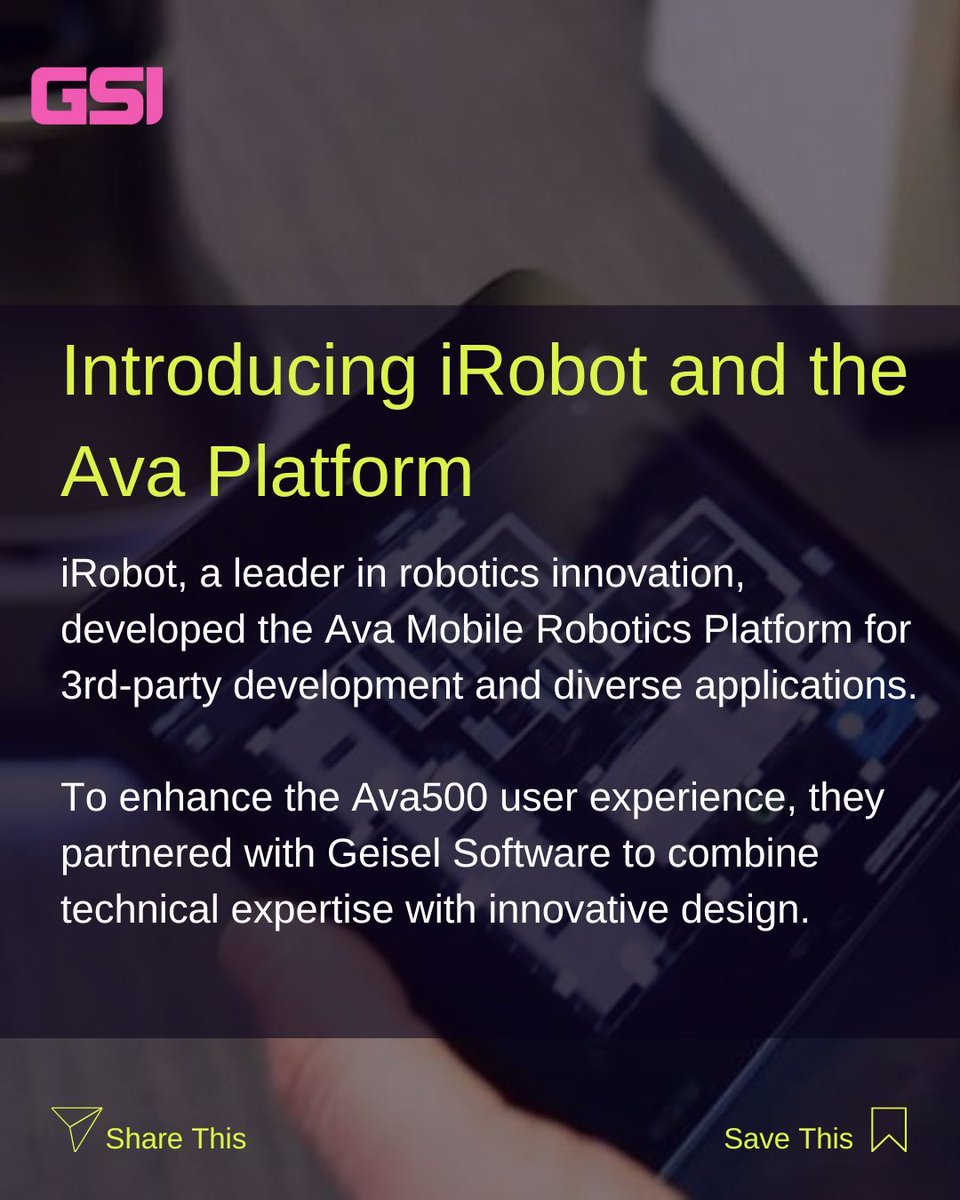 Geiselsoftware's tweet image. Geisel Software partnered with iRobot to transform the Ava500’s configuration interface. The result? A sleek, intuitive on-robot web application tailored for IT professionals.
Discover how we elevate complex systems with innovative design.
#CustomSoftware #RoboticsInnovation