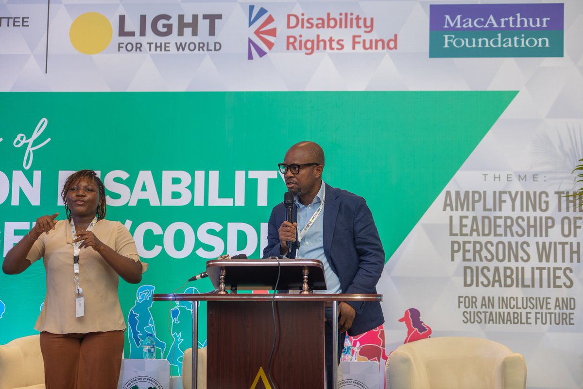 JonapwdNg's tweet photo. #COSDIN_Highlights
At a recent conference, Dabesaki Mac-Ikemenjima, a Senior Programs Officer at the @FordFoundation, shared his perspectives on disability inclusion and intersectionality...https://t.co/9SF88yOTUN
#COSDIN_2024
#JONAPWD
#Nigeria
#DisabilityAct https://t.co/0RTcAdQIQs