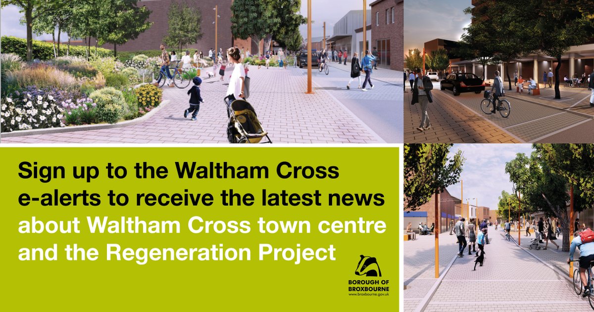 BroxbourneBC's tweet photo. Sign up to the Waltham Cross e-alerts to receive the latest news about Waltham Cross town centre and the Regeneration Project: https://t.co/vs4qf8CZNX https://t.co/GvQDPwypoF