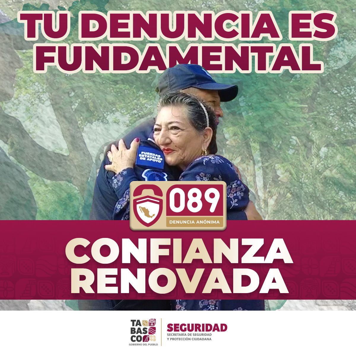 Gobdetabasco's tweet photo. 👁️🗨️La seguridad comienza contigo. Si presencias algo sospechoso, no dudes en denunciar anónimamente al 089. Tu información puede prevenir un delito.
#Marca089 #GobiernodelPueblo #TuDenunciaesFundamental https://t.co/NbBr2iwdB3