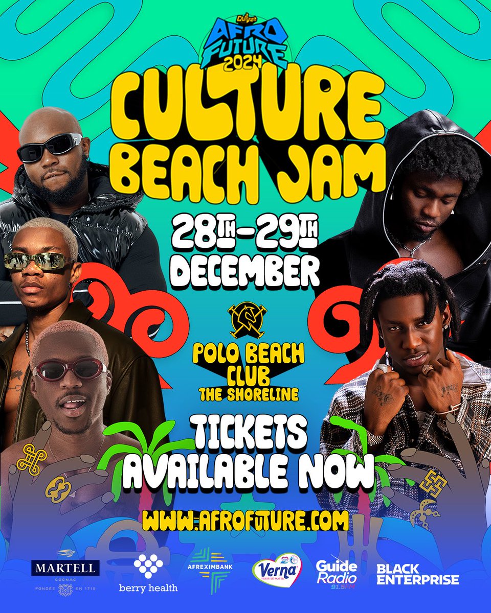 Ghana residents  🇬🇭 ! No stress, no wahala—get your Culture Beach Jam tickets with Mobile Money on curatedbyculturegh.com. Easy peasy, Detty December style! 🏖️🌴 

See you 28th &amp; 29th December at Polo Beach, The Shoreline #AfroFuture #CultureBeachJam