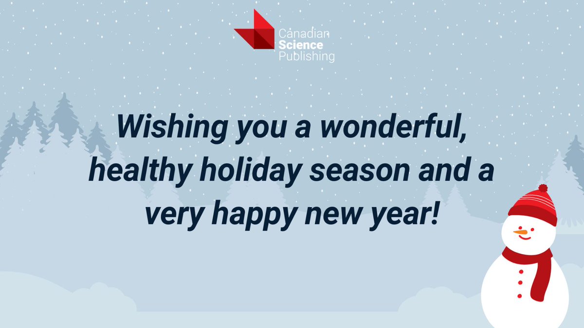 Canadian Journal of Microbiology (@canjmicrobio) on Twitter photo Happy Holidays! ☃️ Wishing you health and happiness from all of us at <a href="/CanJMicrobio/">Canadian Journal of Microbiology</a>! Happy Holidays! ☃️ Wishing you health and happiness from all of us at <a href="/CanJMicrobio/">Canadian Journal of Microbiology</a>!