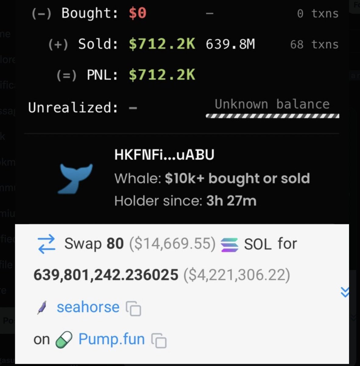 3 hours ago someone used 80 sol ($15,300) to buy nearly 64% of a new pumpfun coin $Seahorse in a single transaction. And in bout 5 minutes, sold all of it for over $712,000
$YNE $YNE