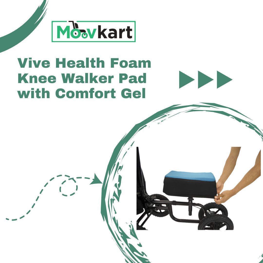 MoovKart's tweet image. Add comfort to your recovery with the Vive Health Foam Knee Walker Pad! Featuring soft foam and comfort gel for pressure relief.
🎉 Flat 10% off on sign-up!
🛒 Shop now: moovkart.com
#KneeWalkerPad #ComfortSupport #Moovkart