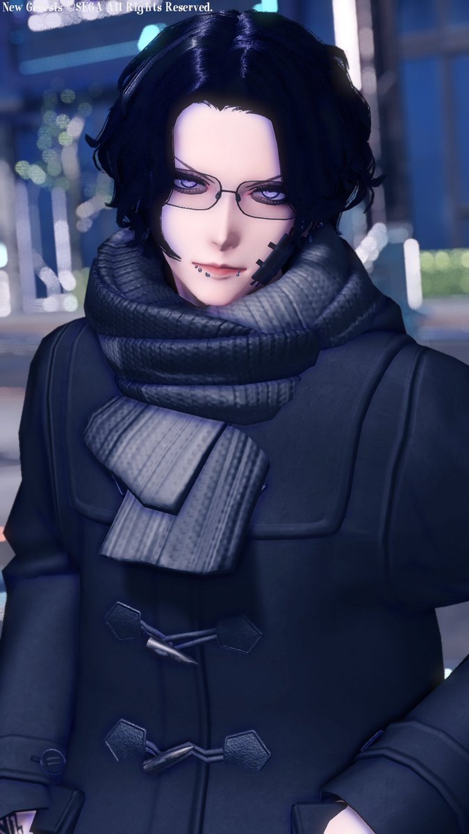 新しい髪型には眼鏡が似合う👓
#PSO2NGS_SS