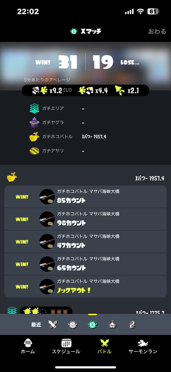 計測5勝でギリ2000届かず🥺