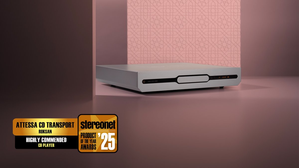 Roksan (@roksan) on Twitter photo We’re thrilled to share that the Roksan Attessa CD Transport has been awarded the Highly Commended CD Player in <a href="/StereoNETUK/">StereoNETUK</a>'s Product of the Year Awards!
StereoNET praises the Attessa as “reliable, smooth and accurate” making it “a handy bit of kit” for CD enthusiasts.
Read We’re thrilled to share that the Roksan Attessa CD Transport has been awarded the Highly Commended CD Player in <a href="/StereoNETUK/">StereoNETUK</a>'s Product of the Year Awards!
StereoNET praises the Attessa as “reliable, smooth and accurate” making it “a handy bit of kit” for CD enthusiasts.
Read